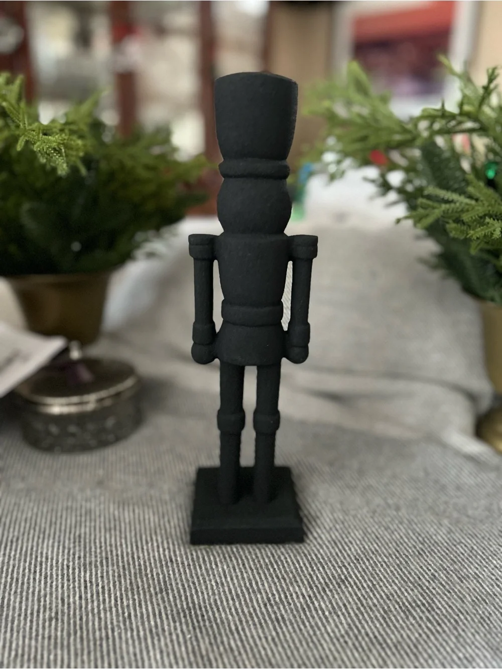 Black Zinc Decorative Nutcracker Figurine by Crate & Barrel *NEW